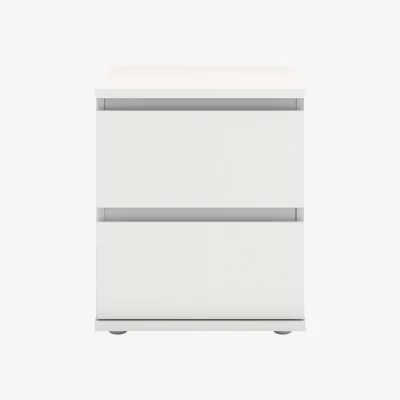 The Range Wyld Haus Copenhagen White Wooden Bedside Table, 2 Drawers - White