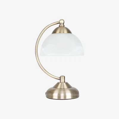 The Range Stamford Curved Bedside Table Lamp - Antique Brass