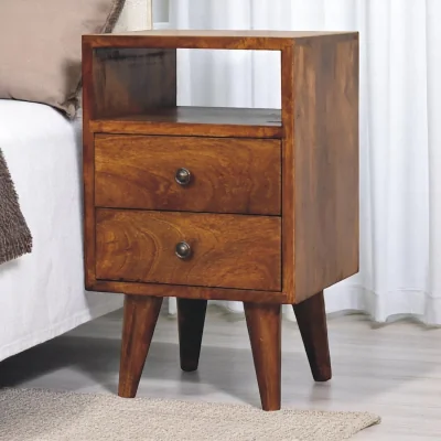 The Range Solid Wood Mini Classic Chestnut Bedside - Chestnut