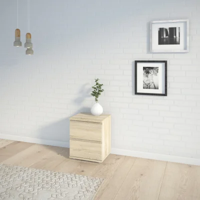 The Range Nova Bedside 2 Drawer - Oak
