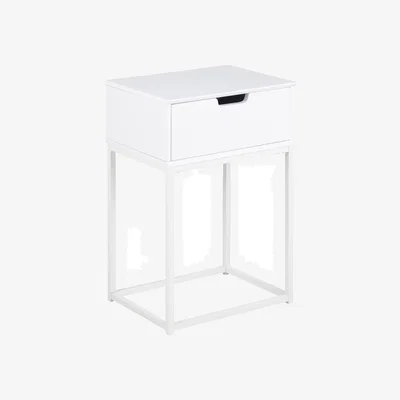 The Range Mitra Bedside Table - White