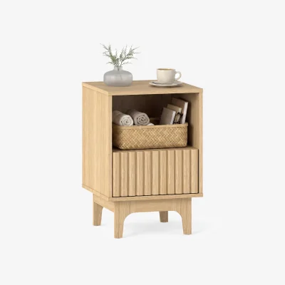 The Range Modern Wooden Night Stand - Natural