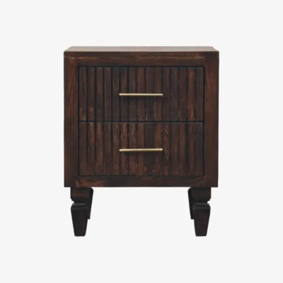The Range Solid Wood Belmont 2 Drawer Nightstand - Velvet Mocha