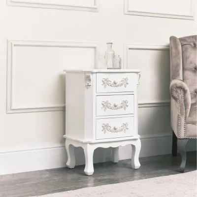 The Range Pays Blanc Bedside Table - Antique White