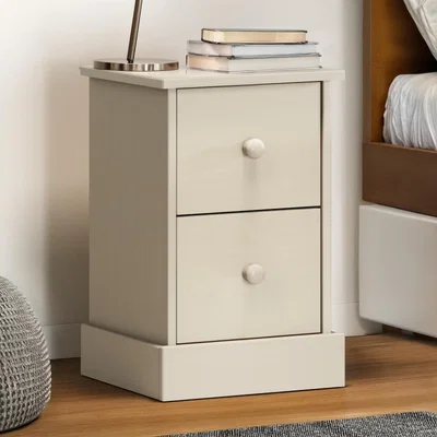 The Range Farmhouse  3 Drawer Bedside Table - White