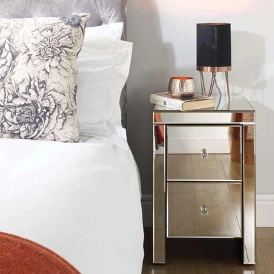 The Range Seville 2 Drawer Bedside - Mirrored