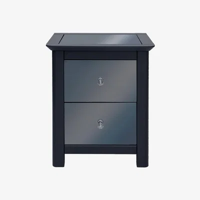 The Range Ayr 2 Drawer Mirrored Bedside Cabinet
