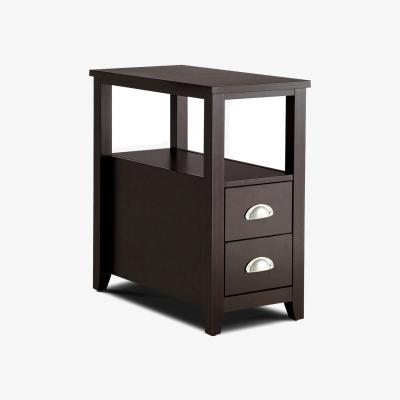 The Range Retro Bedside Table Nightstand Cabinet - Brown