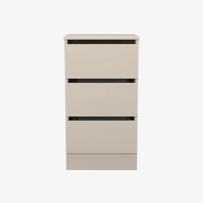 The Range Crosby 3 Drawer Bedside Cabinet in Kashmir Ash - Kashmir Ash