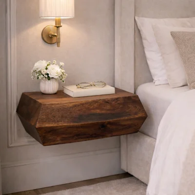 The Range Solid Wood Prisma Wall-Mounted Unit - Brown