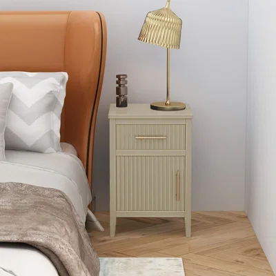 The Range Monti 1 Drawer 1 Door Bedside Table - Clay