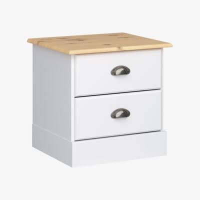 The Range Nola Two Drawer Bedside Table - White
