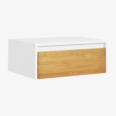 The Range Floating Nightstand with Drawer - White