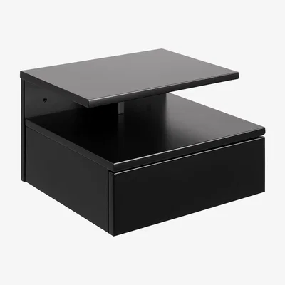 The Range Ashlan Bedside Table - Black