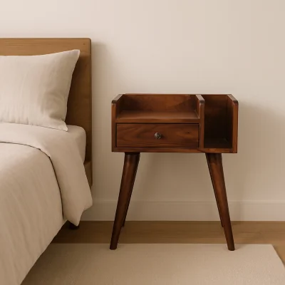 The Range Solid Wood Chestnut Collective Bedside - Brown