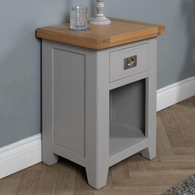 The Range Grey Painted Bedside Table - Grey