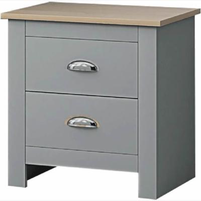 The Range Balmoral 2 Drawer Bedside Cabinet - Matt Grey