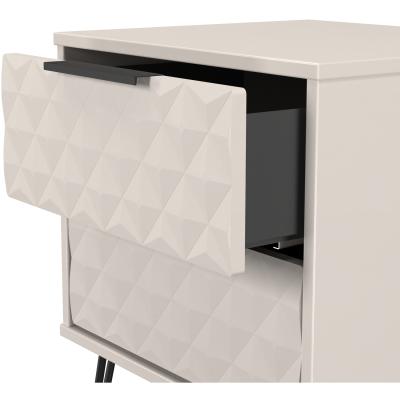 The Range Harlequin Ready Assembled 2 Drawer Bedside - Kashmir Matt