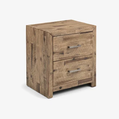 The Range Hoxton 2 Drawer Bedside - Antique Oak