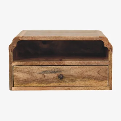 The Range Solid mango wood Avora Wall-Mounted Bedside - Brown