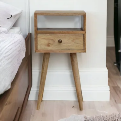 The Range Solid Wood Mini Bedside - Brown