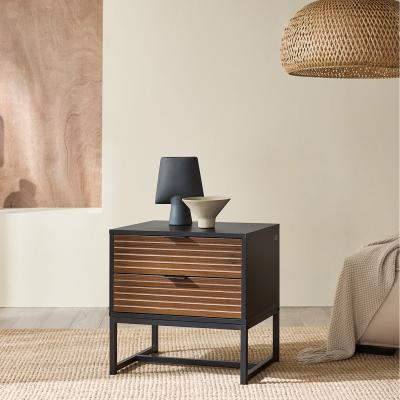 The Range Artistic Nightstand with Drawer - Black