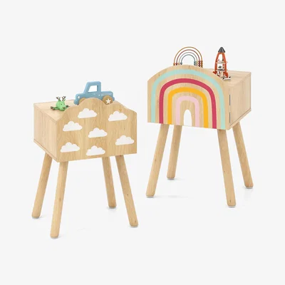 The Range Set of 2 Kids Nightstand - Brown