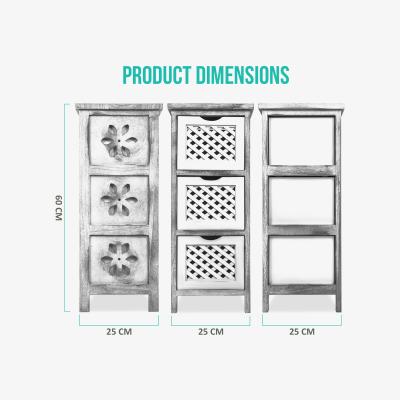 The Range Livivo Minerva 3 Tier Woven Drawer - Grey
