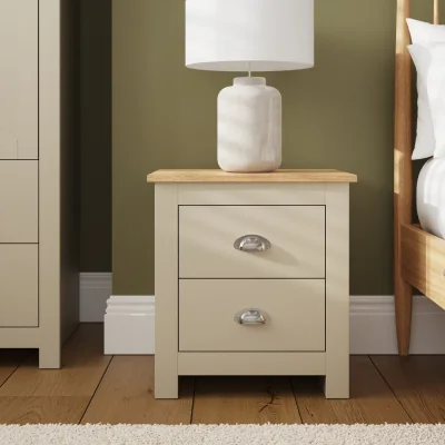The Range Lancaster 2 Drawer Bedside - Black