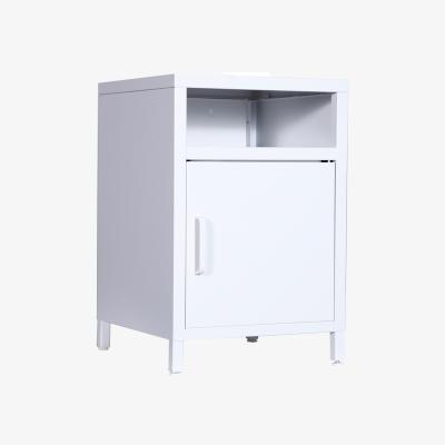 The Range Levi Metal Bedside Table, Single Compartment - White