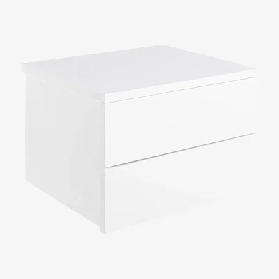 The Range Avignon Bedside Table 2 Drawers - White