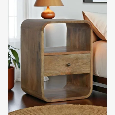 The Range Solid Wood London Bedside - Brown