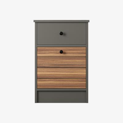 The Range MILANO 1 Door 1 Drawer Bedside Table - Black