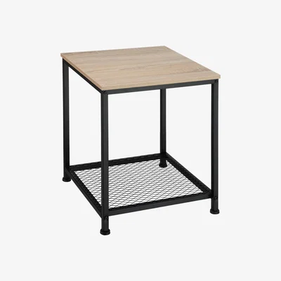 The Range Bedside Table Derby - Industrial Wood Light, Oak Sonoma