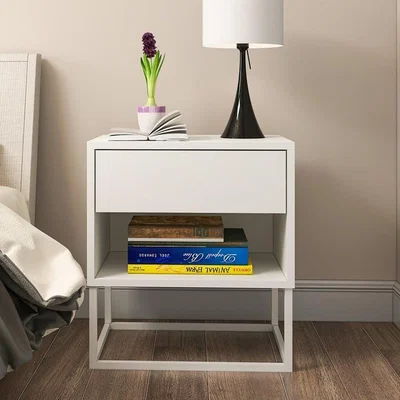 The Range Mora Bedside Table, White - White