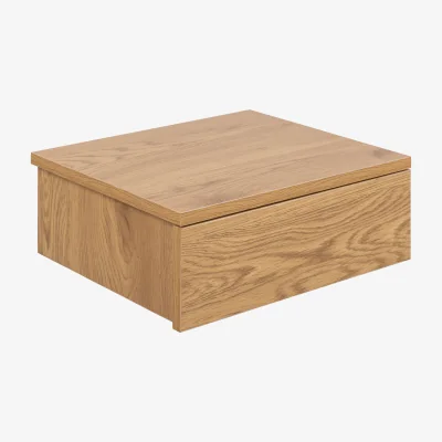The Range Avignon Square Bedside Table 1 Drawer - Oak