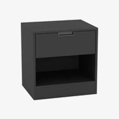 The Range Contemporary Bedside Table - Black