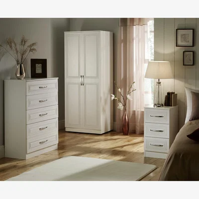 The Range Dorset Ready Assembled 2 Drawer Bedside Cabinet - Signature White