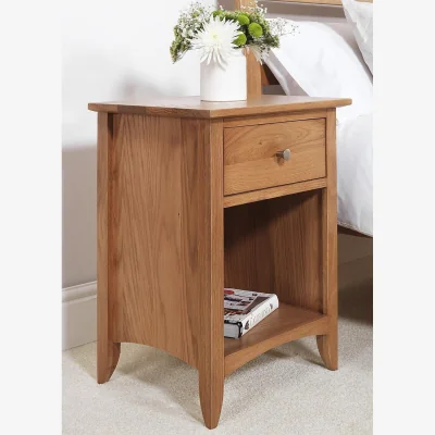 The Range Edward Hopper Bedside Table - Golden Oak Brown / 11kg