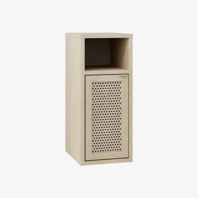 The Range Decortie New Inca Narrow Bedside Cabinet - Sonoma Oak