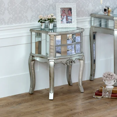 The Range Tiffany Bedside Table - Silver