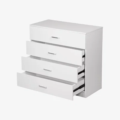 The Range Alivio 4 Drawers Bedside Storage Cabinet - White
