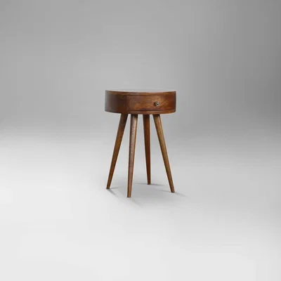 The Range Slim Circular Bedside Table - Spicy Mix