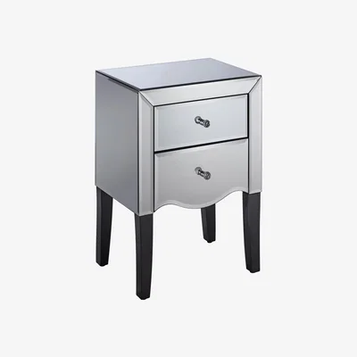 The Range Palermo 2 Drawer Bedside - Mirrored