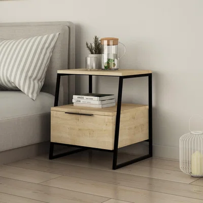 The Range Pal Modern Nightstand Multipurpose  - Oak