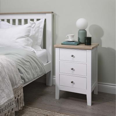 The Range Leines 3 Drawer Bedside Chest - White