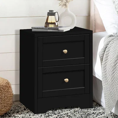 The Range Hamptons Bedside Table - Black