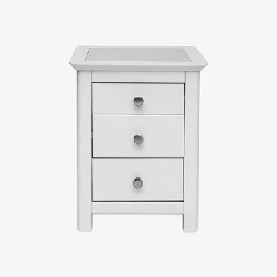 The Range Stirling 3 Drawer Bedside With Stone Inset