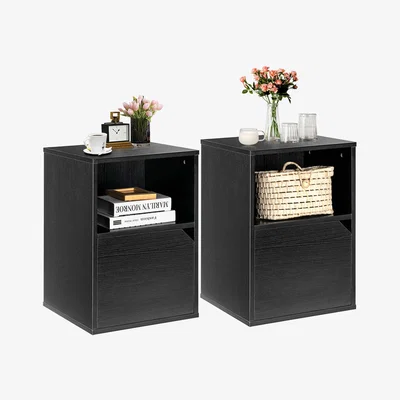 The Range Modern Nightstand Set - Black