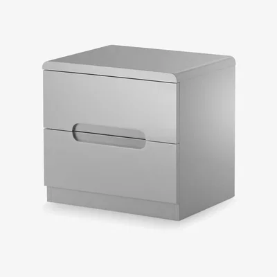The Range Manhattan 2 Drawer Bedside Grey - Grey